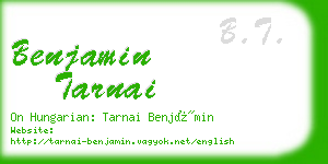 benjamin tarnai business card